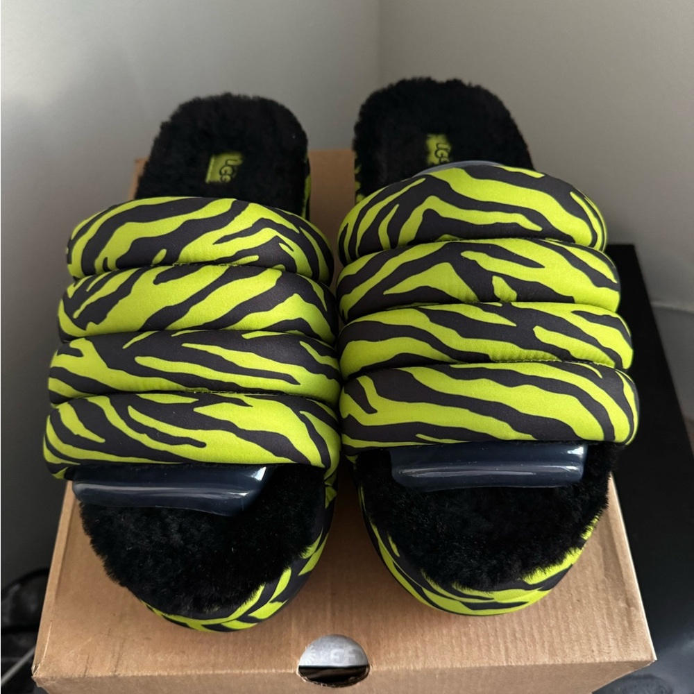 UGG Neon Tiger Print Slides